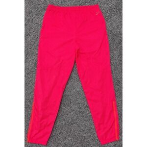 Vintage NIKE Neon Pink Windbreaker Track Pants Womens L Y2K Nylon Joggers Retro